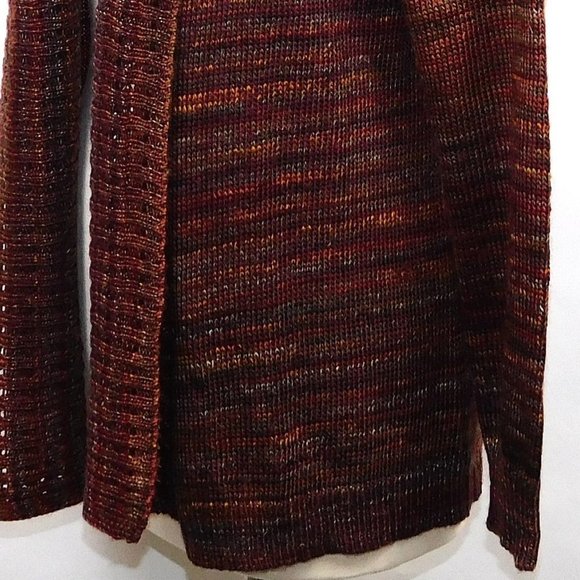 Westport Rust Multi Color Marled Open Front Cardigan - Picture 4 of 8